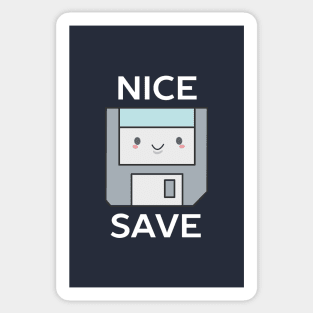 Funny Nice Save Retro Floppy Disk T-Shirt Sticker